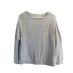 Sonoma Sweater Women's Size Large Blue Basket Weave Knit Tunic Casual Pull Over